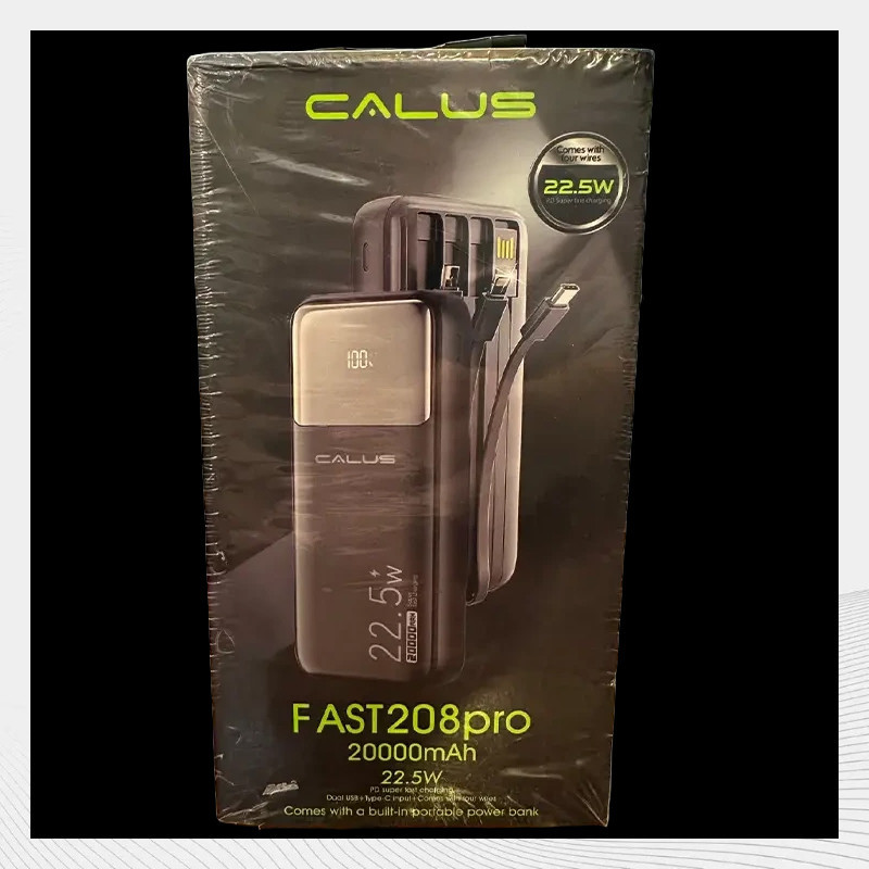 پاوربانک 22.5 وات کالوس مدل Fast208pro ظرفیت 20000 میلی‌آمپرساعت