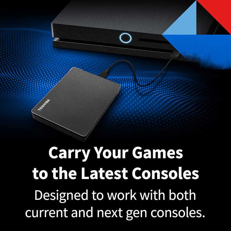 هارد اکسترنال توشیبا مدل Canvio Gaming ظرفیت یک ترابایت دارای رابط USB Type-A 3.2