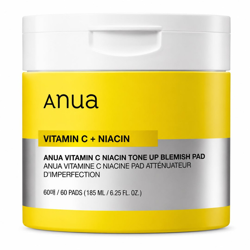 پد لایه‌بردار صورت آنوا مدل Vitamin C + Niacin مناسب برای انواع پوست حجم 180 میلی لیتر