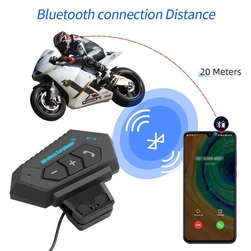 هدست بلوتوثی کلاه کاسکت مدل BT-12