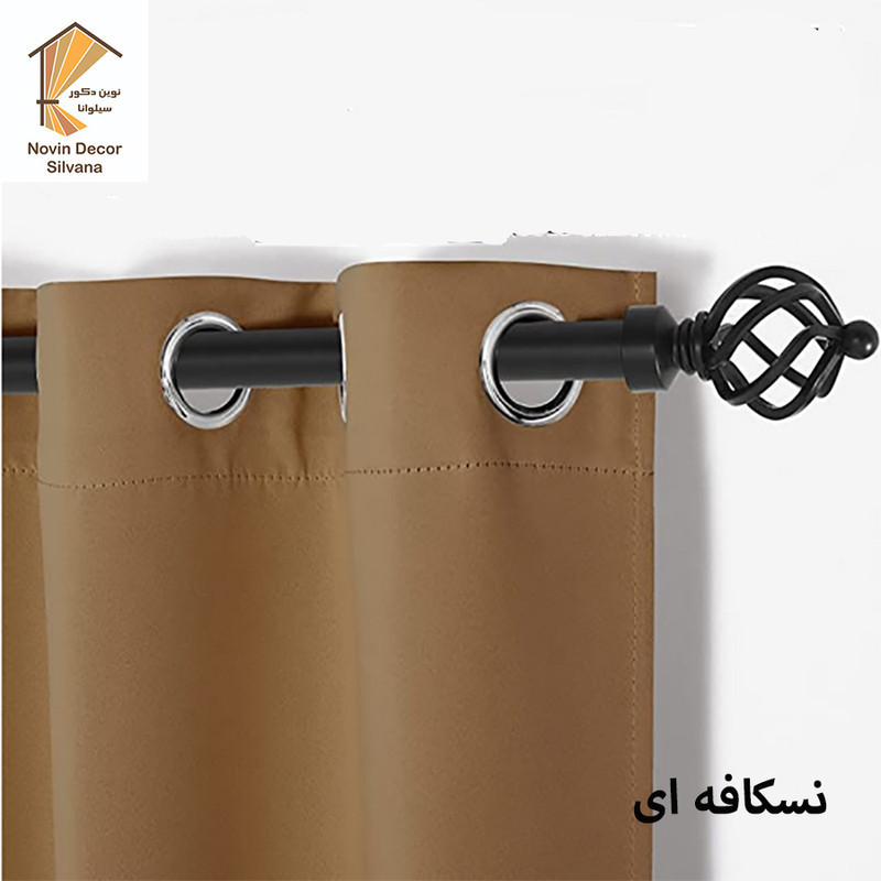 پرده پانچ نوین دکور سیلوانا مدل کتان 1_28 سایز 280x140 سانتی‌متر