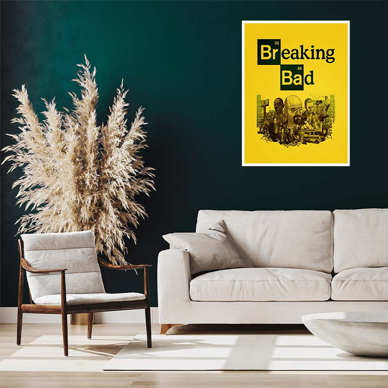پوستر کارنيکا طرح بریکینگ بد Breaking Bad کد 96093 مجموعه 8 عددی
