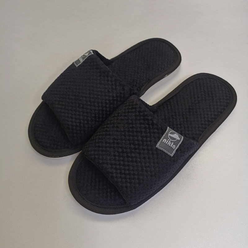 دمپایی حوله ای نیکتا مدل جلو باز 31-10000 کد 1585-BK