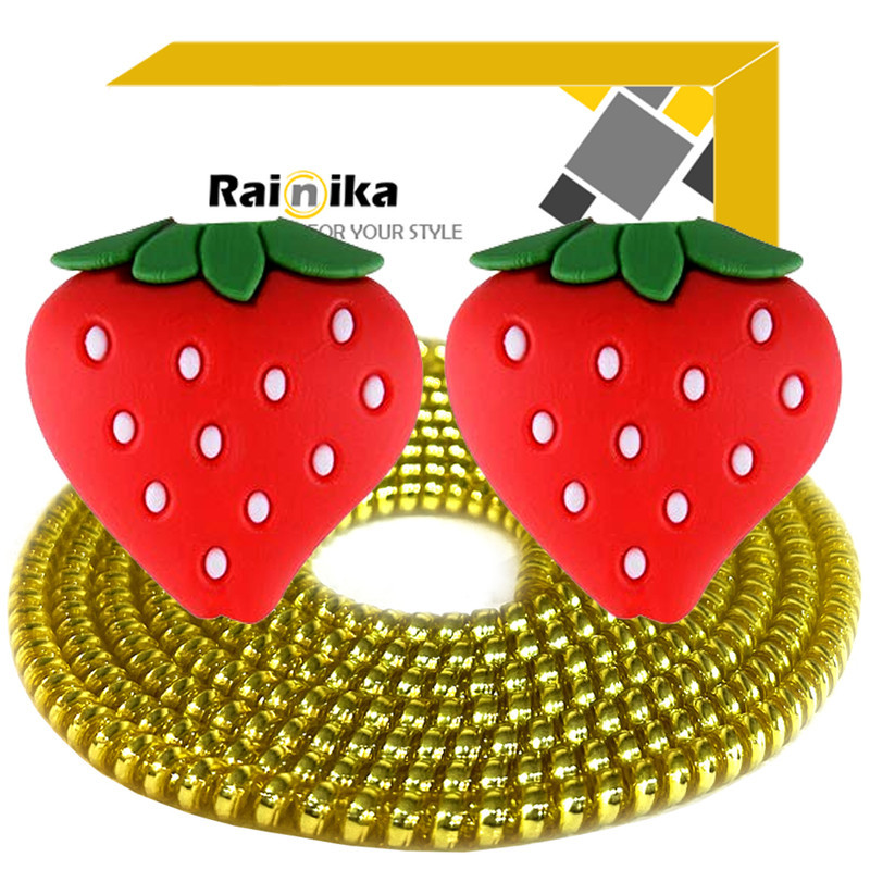 محافظ کابل شارژ و هندزفری رینیکا مدل Strawberry KK 03 مجموعه 3 عددی
