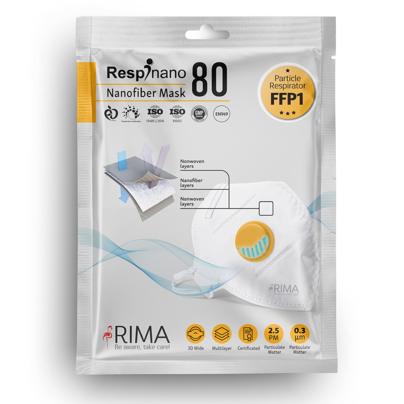 ماسک تنفسی ریما مدل FFP1-N80 کد N80 بسته 10 عددی