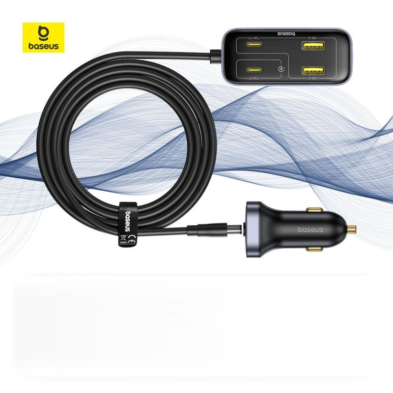 شارژر فندکی 110 وات 6 پورت بیسوس مدل BackseatPal L1