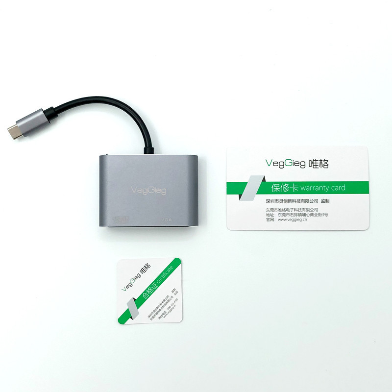 مبدل usb-C به HDMI  VGA وگیگ مدل V-TC02