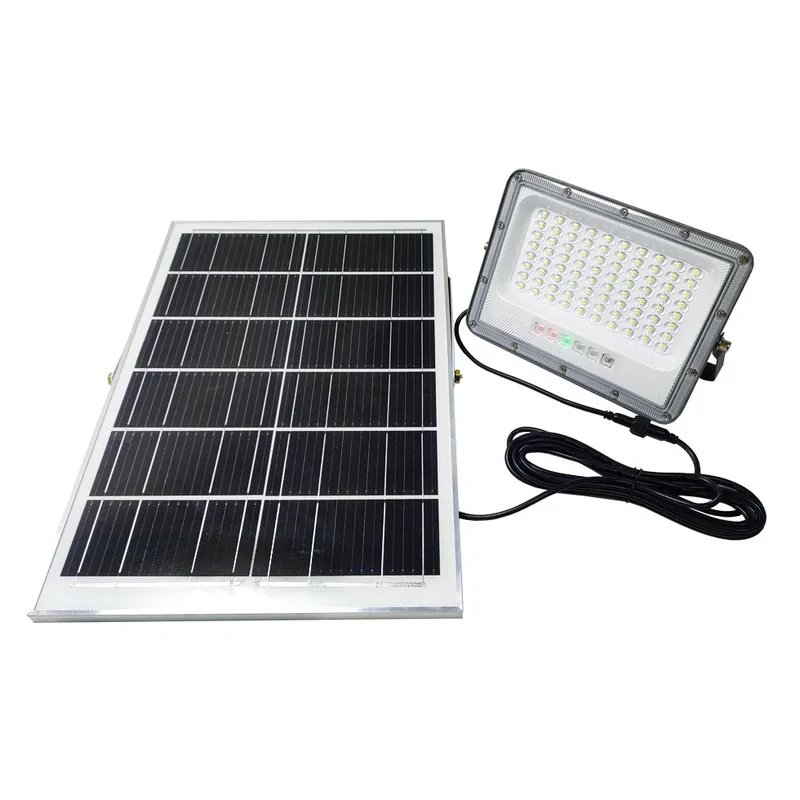 پروژکتور خورشیدی 100 وات مدل 100W کد 801 به همراه پنل خورشیدی