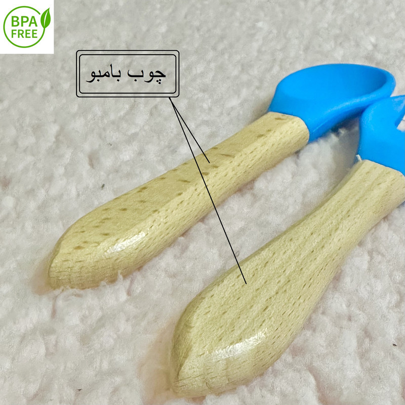 ست قاشق و چنگال کودک مدل woody کد 10005