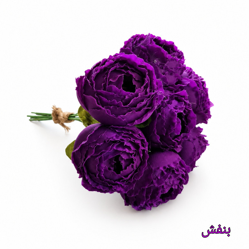دسته گل مصنوعی مدل پیونی بزرگ ۷ شاخه