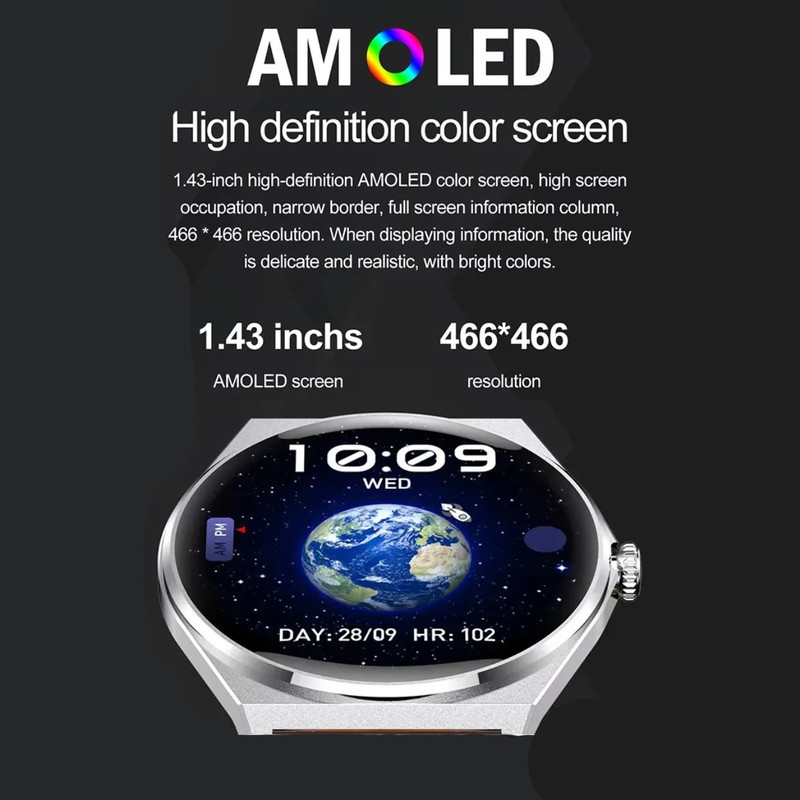 ساعت هوشمند 1.43 اینچی دیبت ویر مدل UltraThin M56 Amoled با بند سیلیکونی