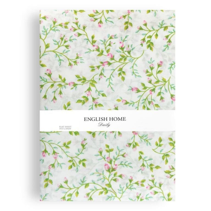 ملحفه پنبه ای انگلیش هوم مدل Rosebella دو نفره سایز 260x240 سانتی متر