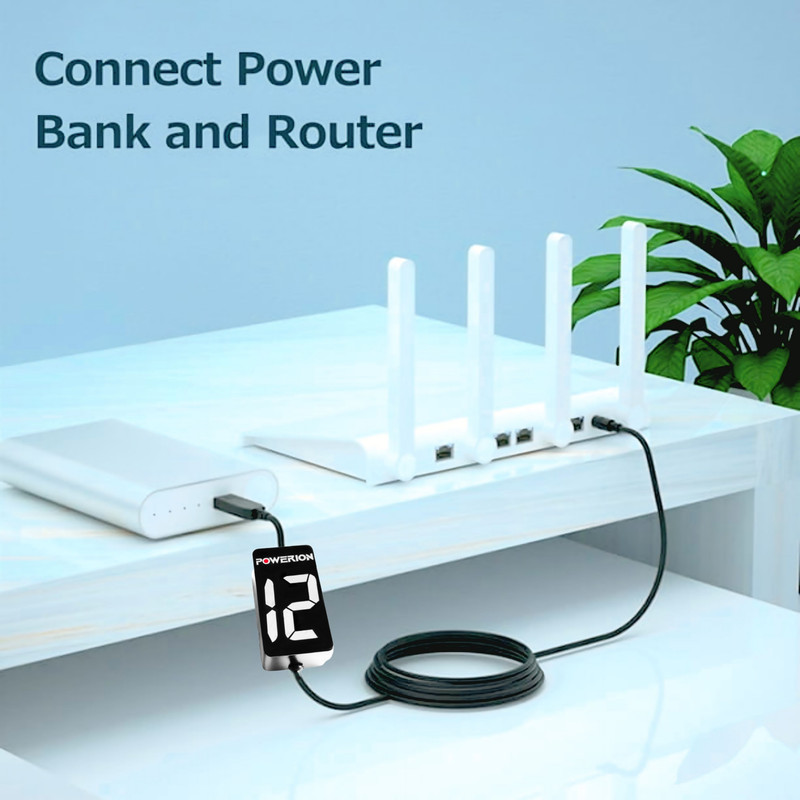 کابل تبدیل USB به ۱۲ ولت مدل POWERION Lite-12V مناسب برای مودم و کارتخوان