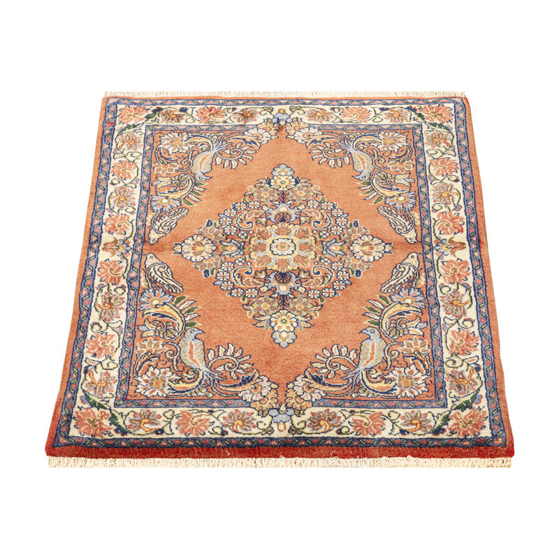 فرش دستبافت نیم متری طرح ساروق کد 45P12851 زمینه لاکی