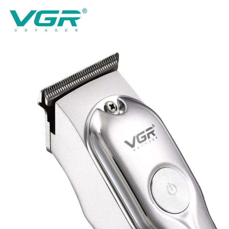 ماشین اصلاح موی سر و صورت وی جی ار مدل V-071 با تیغه دوار روکش الماس، موتور 8500 دور در دقیقه، باتری 600 میلی‌آمپر ساعت، شارژ USB، استفاده خشک و مرطوب و شانه قابل تنظیم دستی