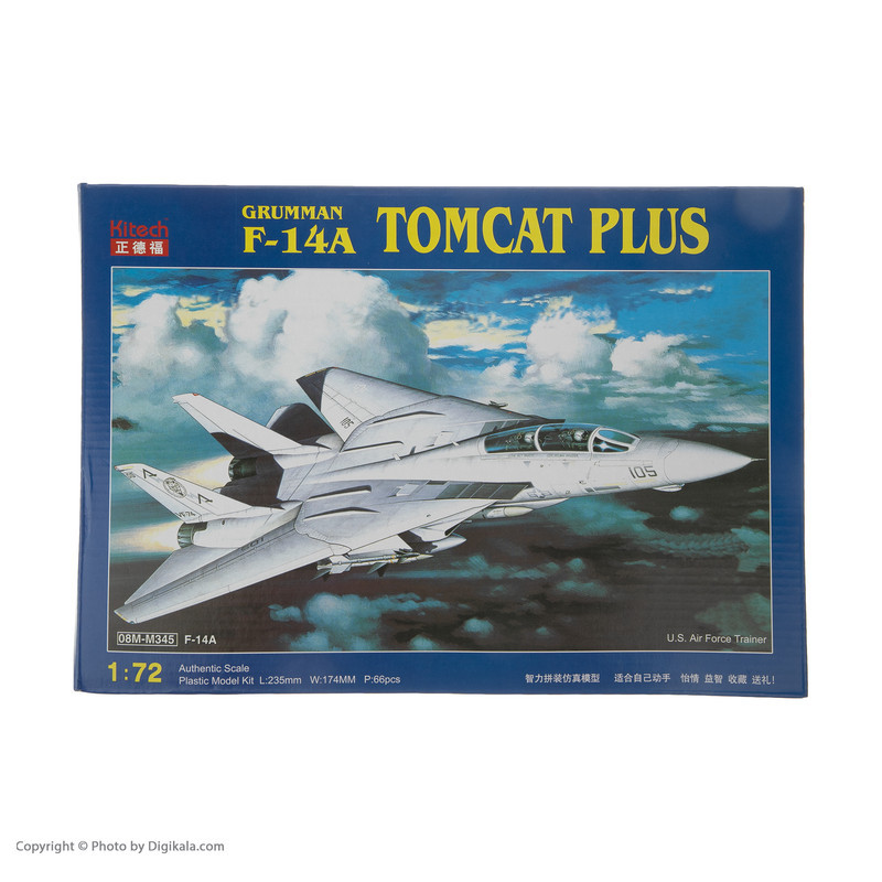 ساختنی کیتک مدل هواپیما جنگنده F-14A Tomcat کد 3035