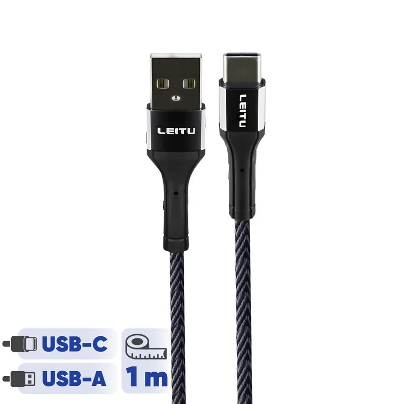 کابل تبدیل USB به USB-C لیتو مدل LD9 طول 1 متر