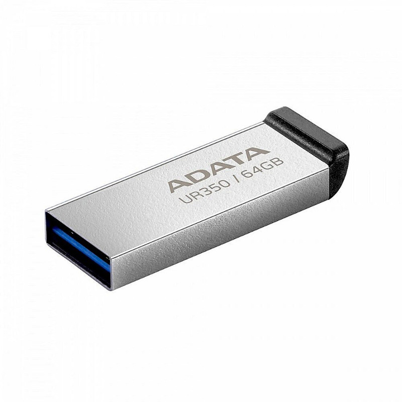 فلش مموری ای‌دیتا مدل UR350 ظرفیت 64 گیگابایت، رابط USB 3.2، سرعت خواندن 100 مگابایت بر ثانیه، مقاوم در برابر ضربه و سازگار با ویندوز و مک