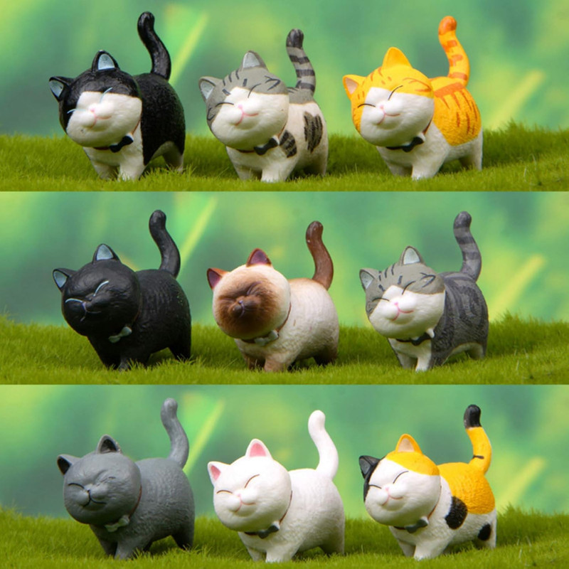 فیگور مدل گربه طرح Cute Cats مجموعه 9 عددی