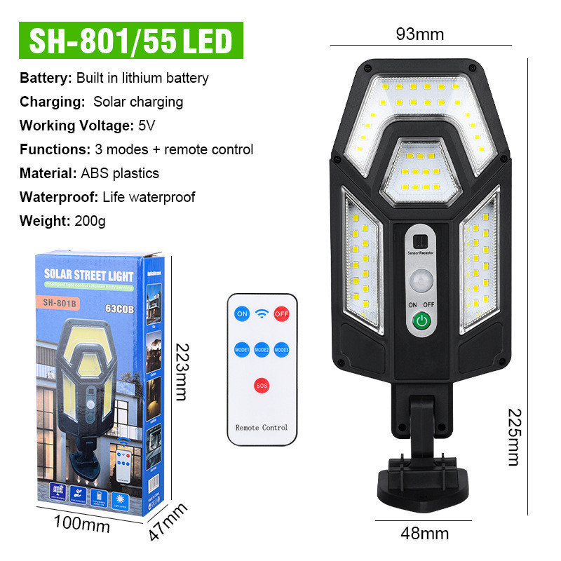 چراغ پارکی خورشیدی مدل SH-801