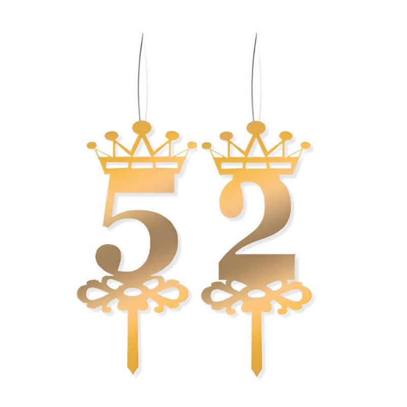 شمع تولد مدل عدد 25 یا 52 مجموعه دو عددی