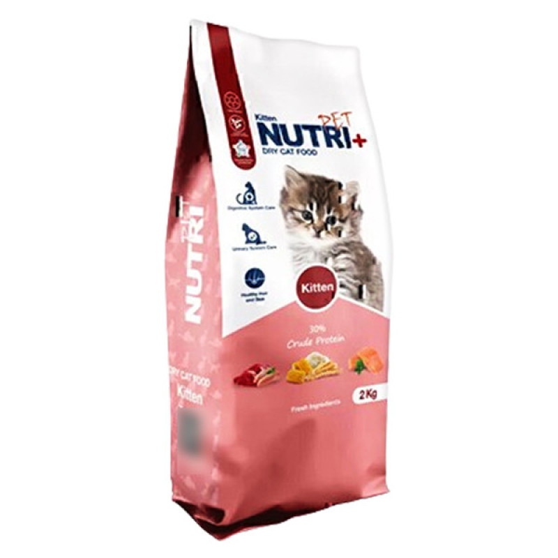 غذا خشک گربه نابالغ نوتری پت مدل kitten طعم مرغ وزن 2 کیلوگرم