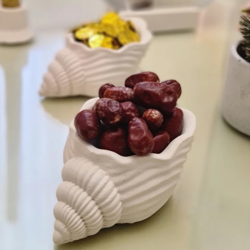ظروف هفت سین مدل صدف حلزونی بسته 6 عددی