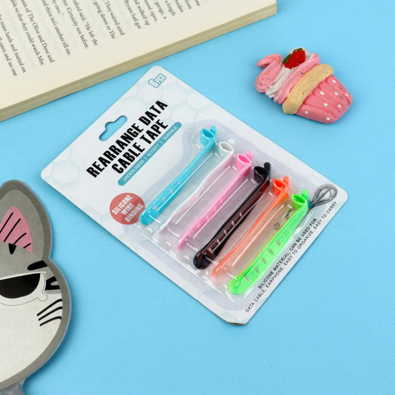 نظم دهنده کابل مدل Silicone Wire Binding بسته 6 عددی