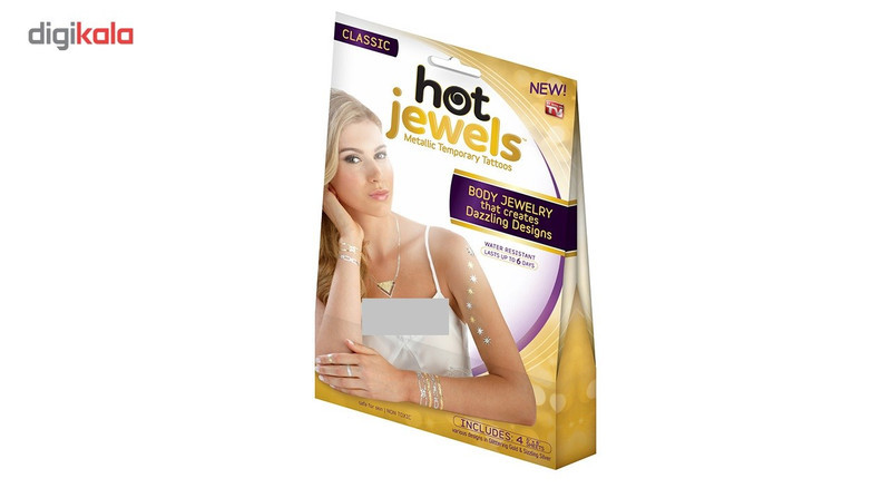 تتو موقت بدن مدل Hot Jewels بسته 4 عددی