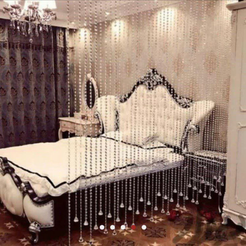 پرده ریشه ای آریا کریستال مدل کوتاه و بلند سایز 50x200 سانتی متر