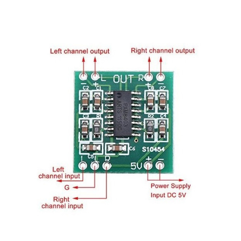 ماژول آمپلی فایر مدل PAM8403