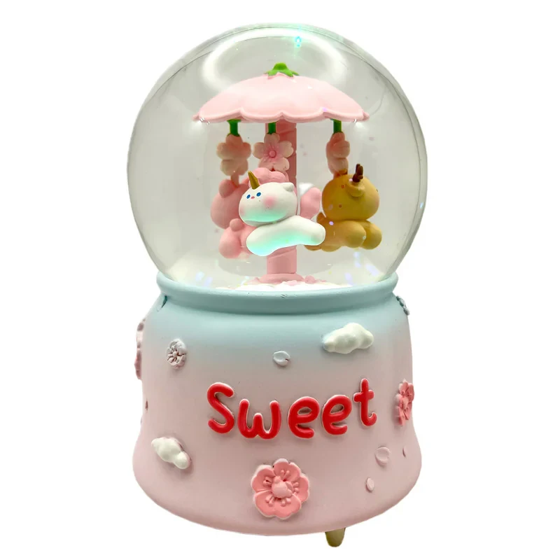 گوی موزیکال مدل پمپی Sweet طرح کراسل حیوانات دوست داشتنی کد PA1623.2.200
