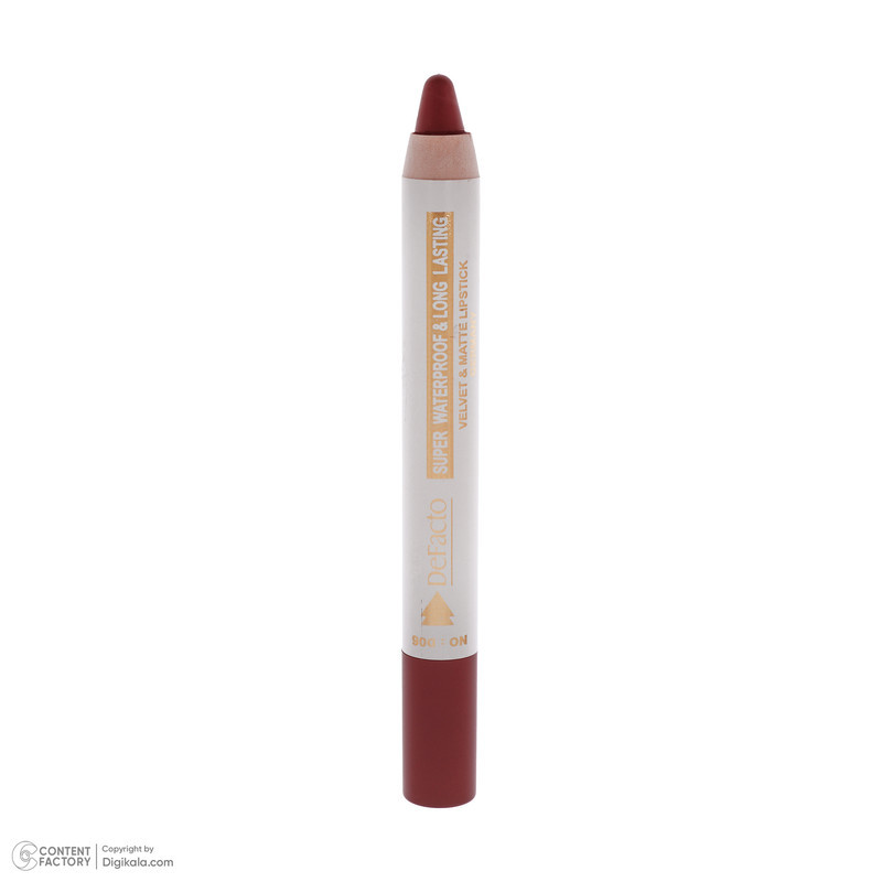رژ لب مدادی مات دیفکتو مدل Waterproof شماره 6