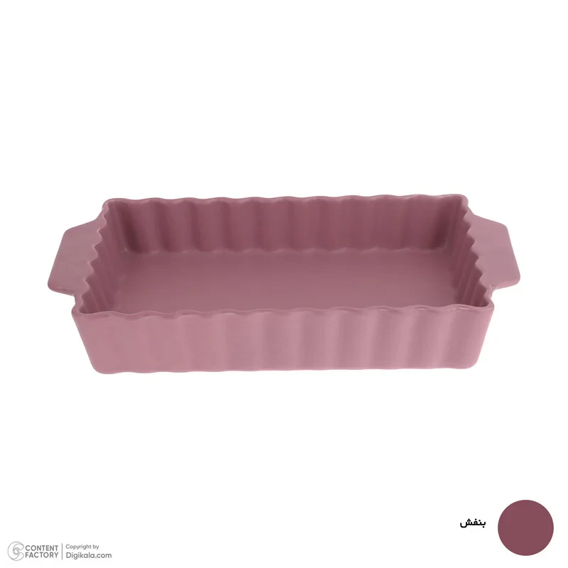 سینی سرامیکی بومی مدل لازانیا مستطیل مات
