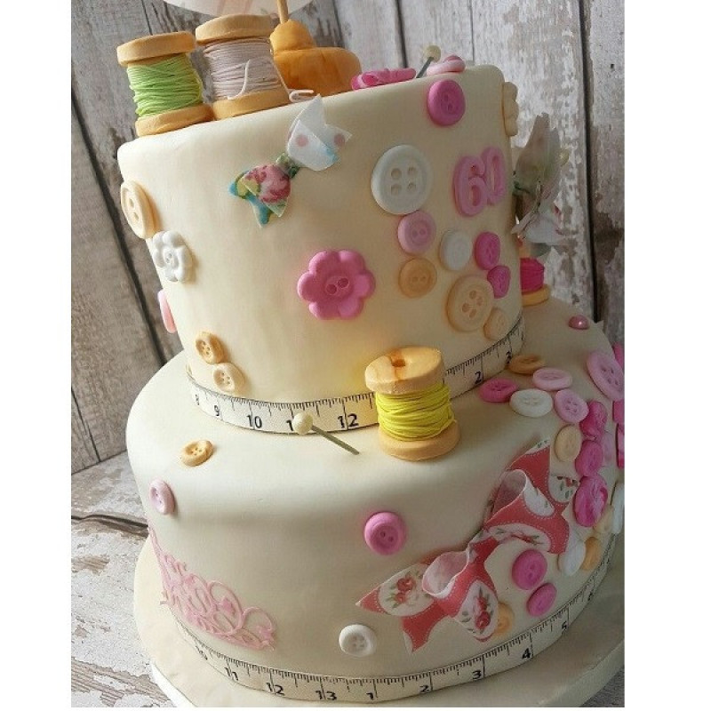 قالب فوندانت بهگز مدل دکمه