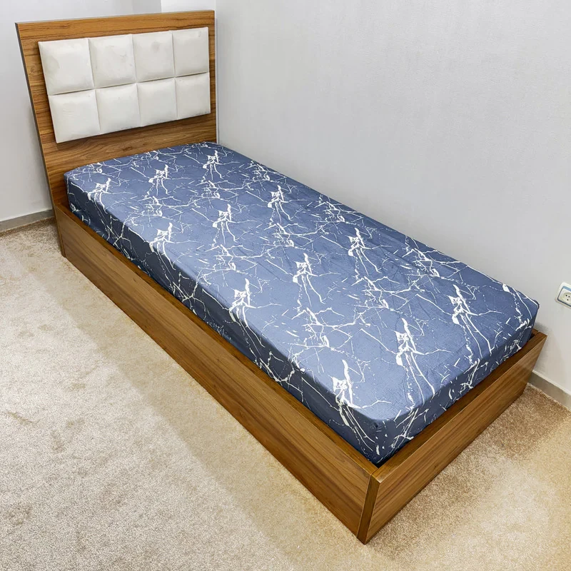 ملحفه ناتوسا مدل کشدار گرانیت یک نفره سایز 120x200 سانتی متر