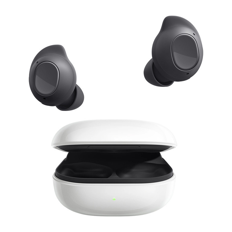 هدفون بلوتوثی سامسونگ مدل Galaxy Buds FE با نویز کنسلینگ فعال (ANC)، درگاه شارژ USB Type-C، دارای میکروفون دوگانه، مقاوم در برابر رطوبت و عرق
