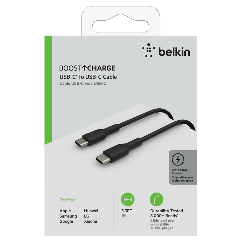 کابل USB-C بلکین مدل CAB003bt1MBK BOOST↑CHARGE طول 1 متر