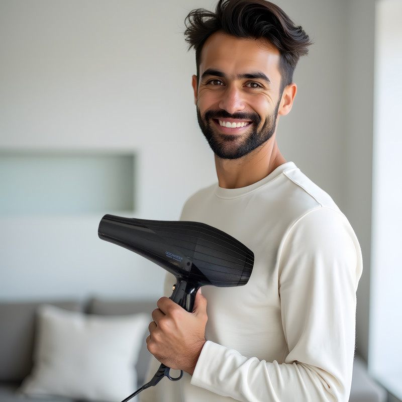 سشوار خانگی 9000 وات کنوود مدل kw-5820، موتور AC، وزن 700 گرم، المنت فلز، دارای سری متمرکز‌کننده پهن با ویژگی صاف‌کنندگی، حجم‌دهندگی، با قابلیت باد سرد