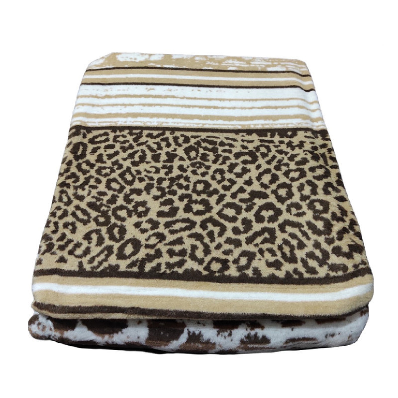 پتو ازدیلک مدل Pardus Bej سایز 180×220 سانتی متر
