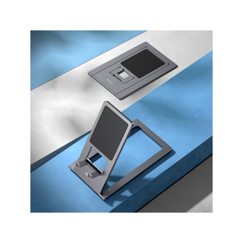 پایه نگهدارنده گوشی موبایل و تبلت بیسوس مدل Foldable Metal Desktop Holder LUKP000013