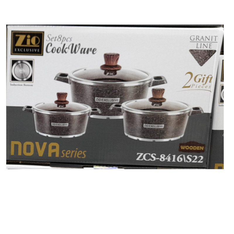 سرویس قابلمه گرانیت 6 پارچه زیو مدل ZCS-8416S22