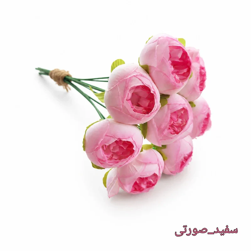 دسته گل مصنوعی مدل پیونی کوچک ۸ شاخه