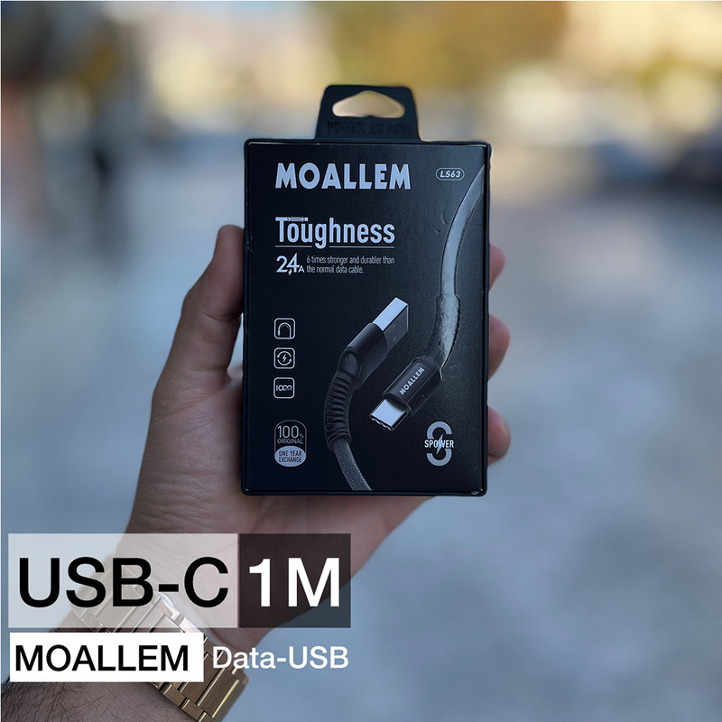 کابل تبدیل USB به USB-C معلم مدل Galaxy A12 به طول 1 متر
