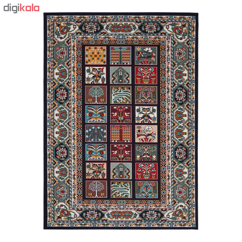 گلیم ماشینی طرح خشتی سلطنتی کد 404