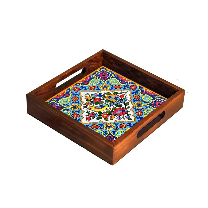 سینی دسته دار مدل A1.2.20 سایز 22 × 22 سانتیمتر