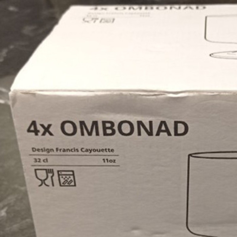 لیوان ایکیا مدل  پایه دار OMBONAD مجموعه چهار عددی