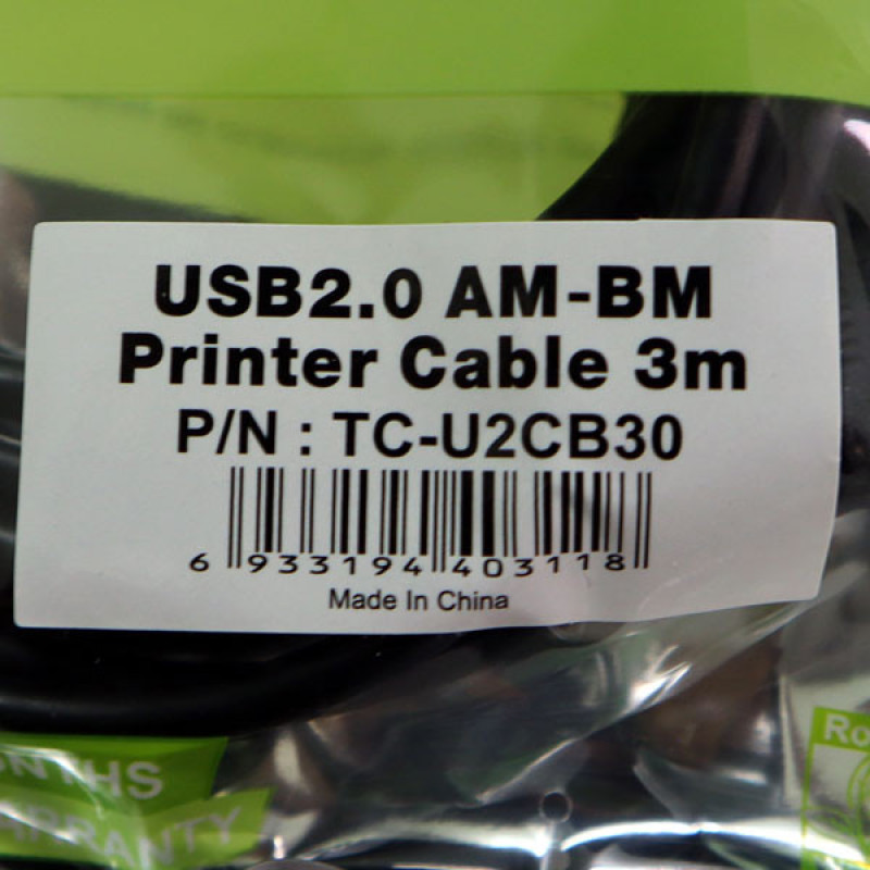 کابل پرینتر تی سی تراست مدل TC-U2CB30 طول 3 متر