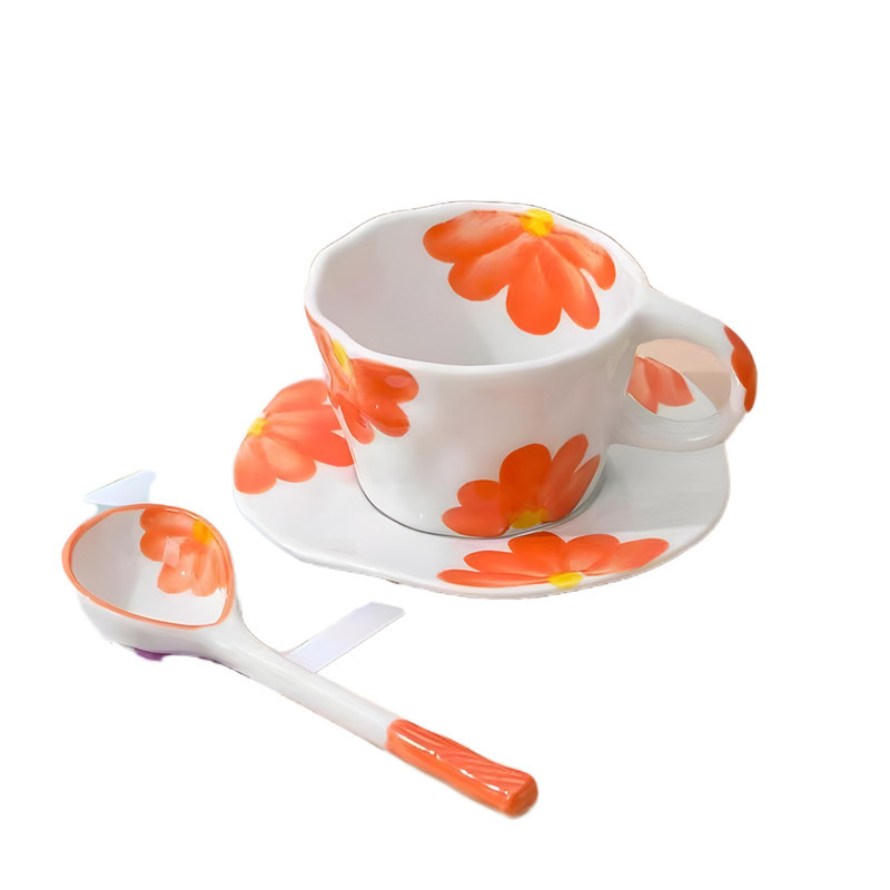 سرویس چای خوری 2 پارچه 1 نفره مدل Flower کد 131