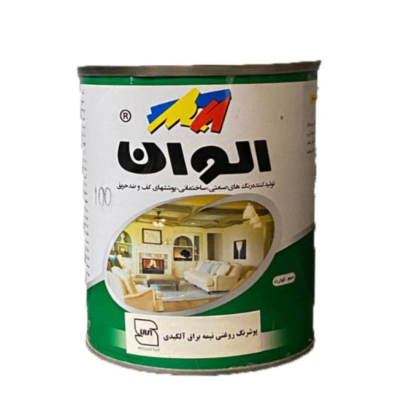 رنگ روغنی آلکیدی سفید کد 100 حجم 1000 میلی لیتر